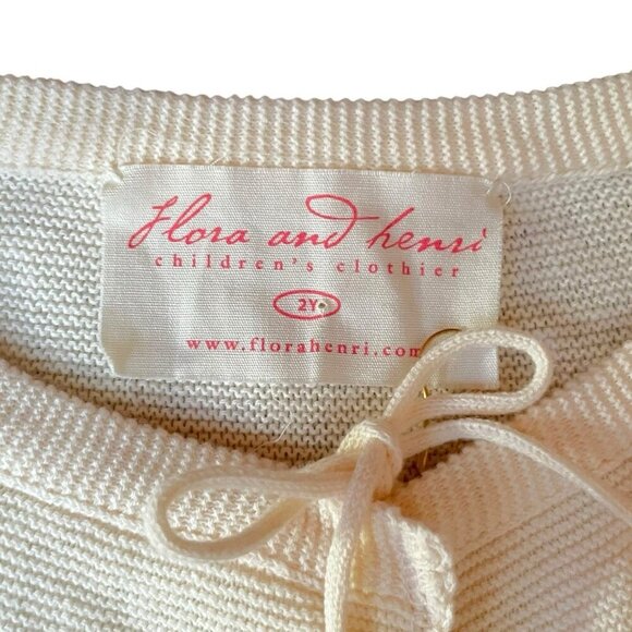 Flora and Henri Childrens Nona Cardigan Legging Sz 2 Years Organic Cotton Knit - Picture 6 of 9